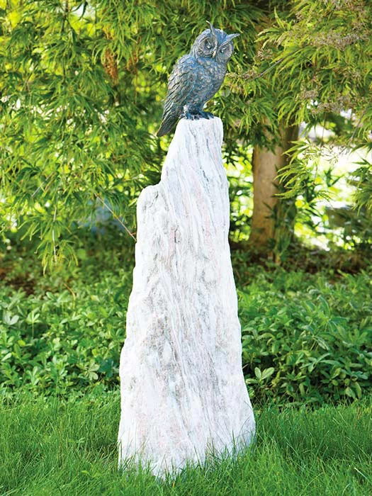 Bronzefigur Waldohreule Auf Rosariosäule (ArtNr.88666) 3 Bronzefigur Waldohreule Auf Rosariosäule (ArtNr.88666)