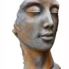 Betonbüste - Gesicht 'Frau' Mit Rosteffekt - Skulptur - XXL-Produkt -Gartenpflanzen frau rost produktbild 1280x1280