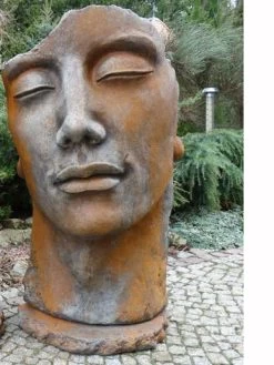 Betonbüsten-Set - Gesicht 'Frau' Und 'Mann' Mit Rosteffekt - Skulpturen - XXL-Produkt -Gartenpflanzen mann rost stimmung neu 1280x1280 1