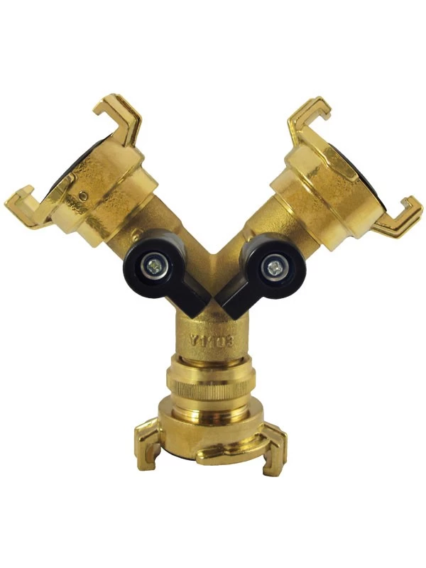 Schnellkupplung Y-Verteiler Mit Absperrhahn (Art.Nr. 571294) 3 Schnellkupplung Y-Verteiler Mit Absperrhahn (Art.Nr. 571294)